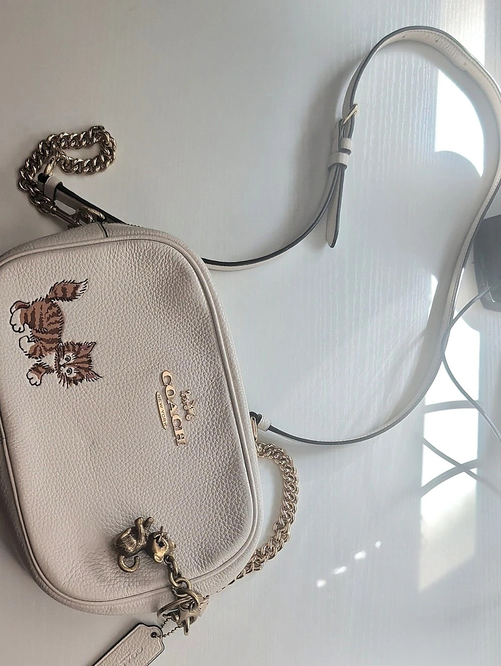 Coach Jamie Camera Bag With Dancing Kitten Crossbody Pink